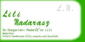 lili madarasz business card